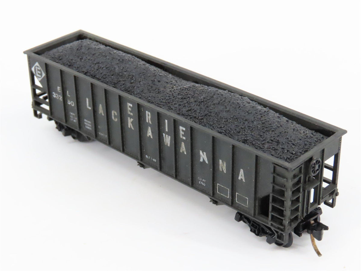 N Atlas 3270 EL Erie Lackawanna 3-Bay Hopper #33250 w/ Load - Custom Weathered