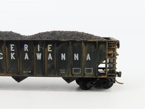 N Atlas 3270 EL Erie Lackawanna 3-Bay Hopper #33250 w/ Load - Custom Weathered