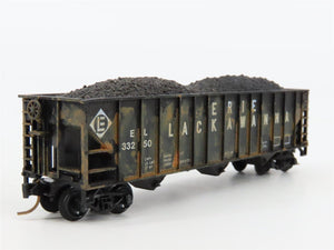 N Atlas 3270 EL Erie Lackawanna 3-Bay Hopper #33250 w/ Load - Custom Weathered