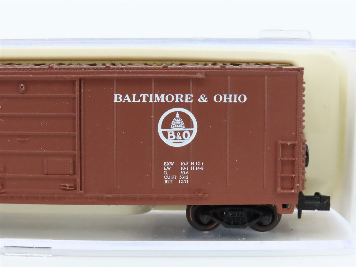 N Scale Bev-Bel 10005 B&amp;O Baltimore &amp; Ohio 50&#39; Evan Single Door Boxcar #488570