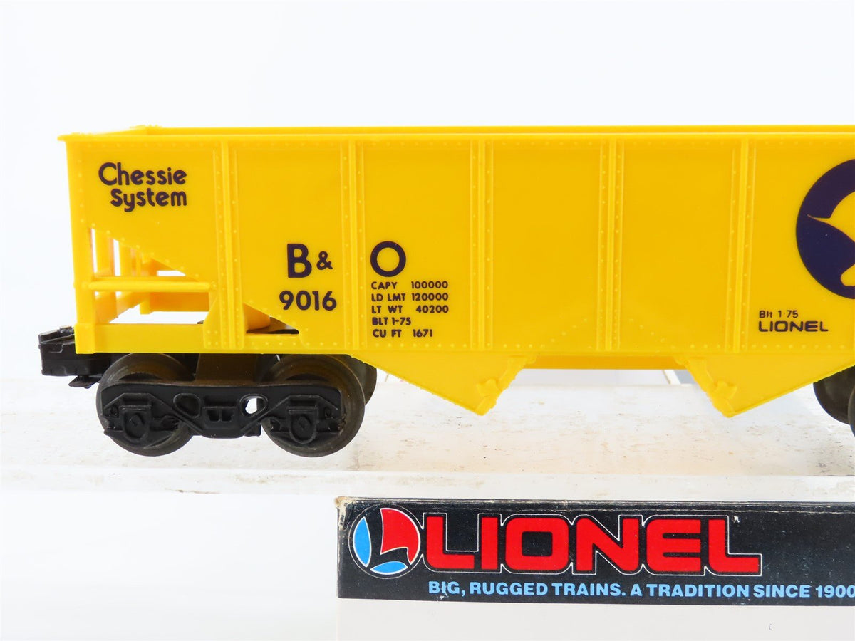 O Gauge 3-Rail Lionel 6-9016 B&amp;O Chessie System 2-Bay Open Hopper #9016