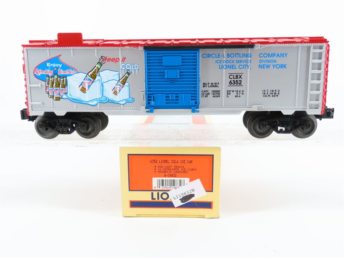 O Gauge 3-Rail Lionel 6-19832 CLBX Circle-L Bottling Cola Ice Car #6352