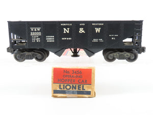 O Gauge 3-Rail Lionel 3456 N&W Norfolk & Western 2-Bay Operating Hopper #22000