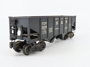 O Gauge 3-Rail Lionel 3456 N&W Norfolk & Western 2-Bay Operating Hopper #22000