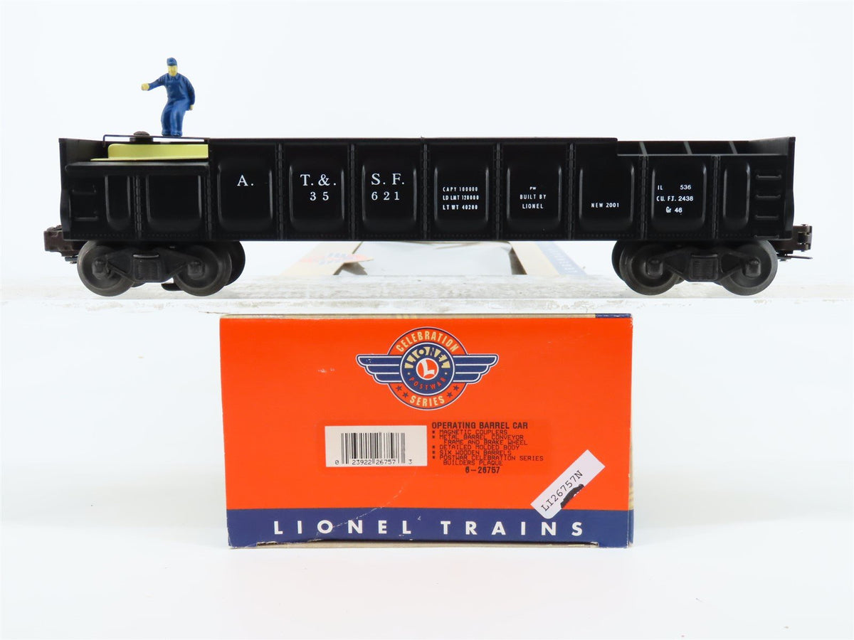 O Gauge 3-Rail Lionel 6-26757 Postwar ATSF Santa Fe Operating Barrel Car #35621