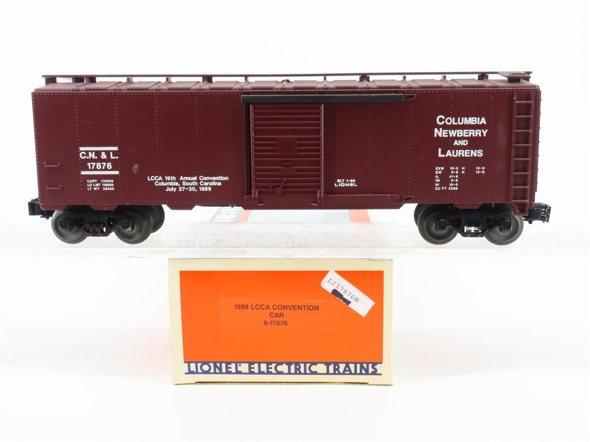 O Gauge 3-Rail Lionel 6-17876 CN&amp;L Columbia Newberry &amp; Laurens Box Car #17876