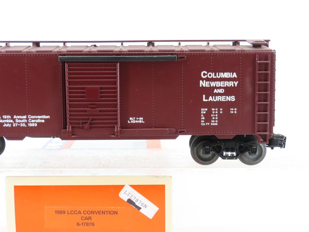 O Gauge 3-Rail Lionel 6-17876 CN&amp;L Columbia Newberry &amp; Laurens Box Car #17876