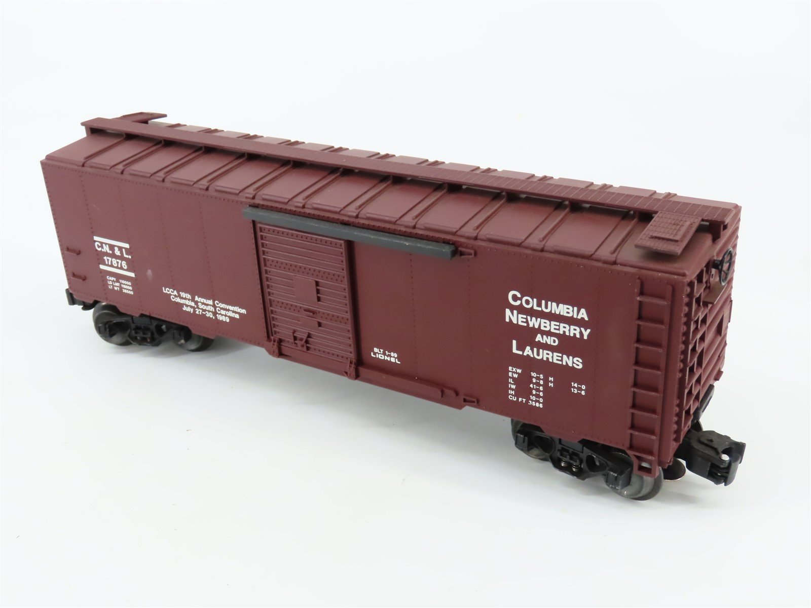 O Gauge 3-Rail Lionel 6-17876 CN&L Columbia Newberry & Laurens Box Car #17876