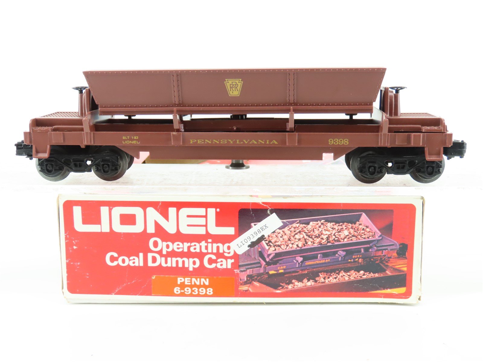 O Gauge 3-Rail Lionel 6-9398 PRR Pennsylvania Operating Coal Dump Car #9398