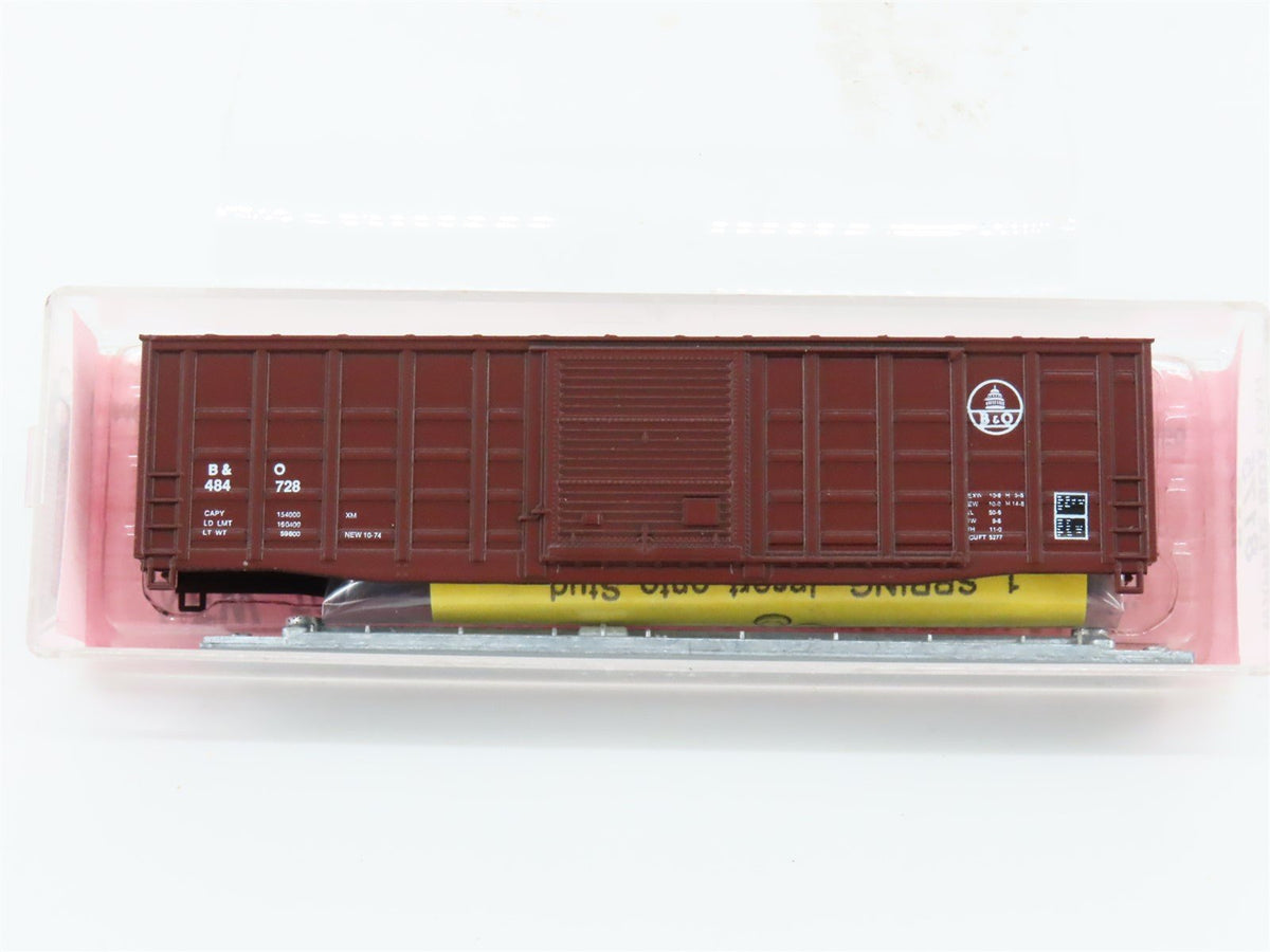 N Scale Roundhouse 8175 B&amp;O Baltimore &amp; Ohio 50&#39; Waffle Boxcar #484728 Kit