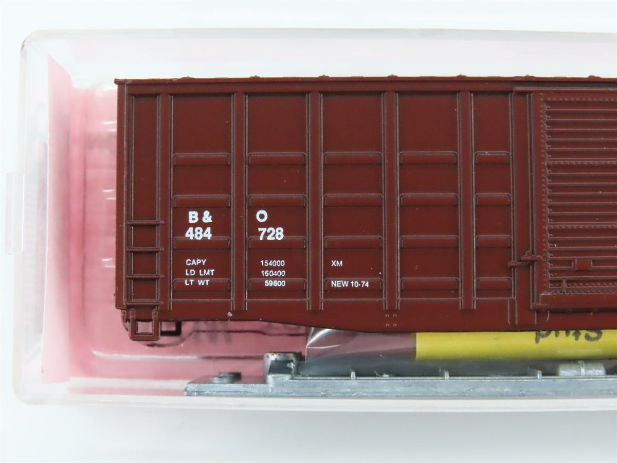 N Scale Roundhouse 8175 B&amp;O Baltimore &amp; Ohio 50&#39; Waffle Boxcar #484728 Kit