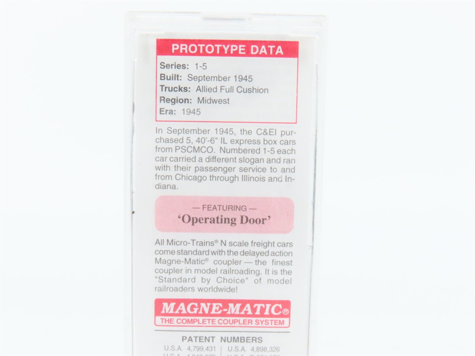 N Scale Micro-Trains MTL 02000702 CEI Railway 40' Standard Boxcar #2