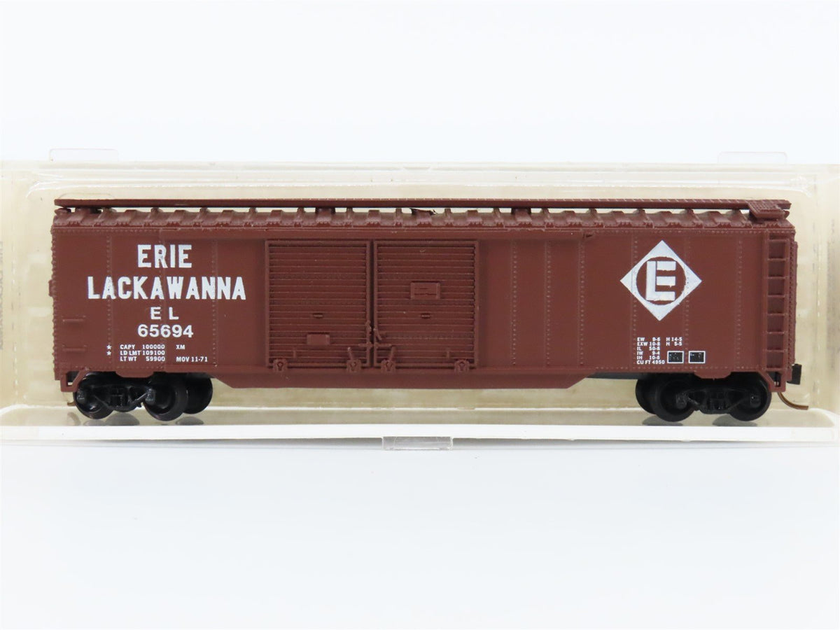 N Scale Atlas 3629 EL Erie Lackawanna 50&#39; Double Door Boxcar #65694