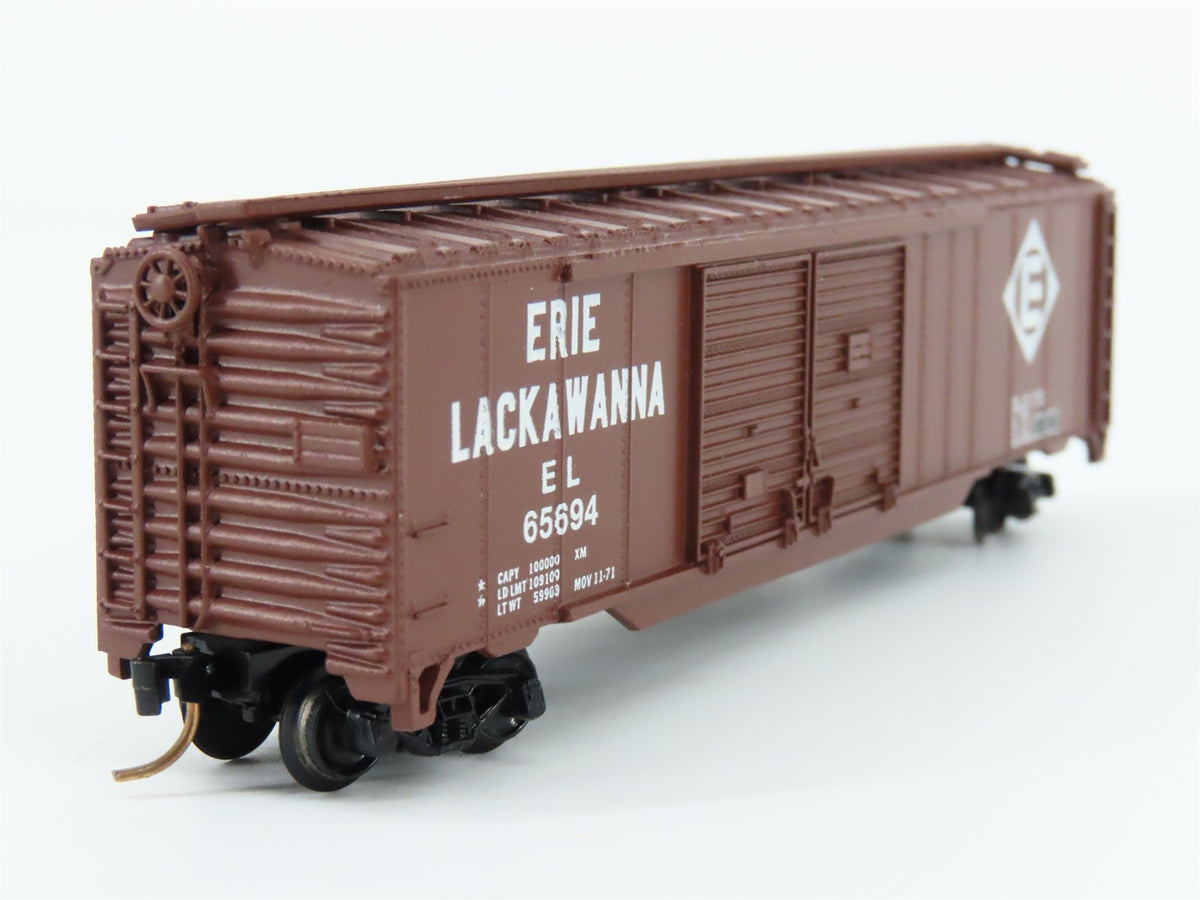 N Scale Atlas 3629 EL Erie Lackawanna 50&#39; Double Door Boxcar #65694