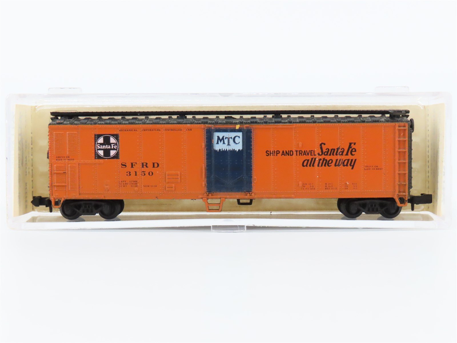 N Scale Atlas 3667 SFRD Santa Fe 50' Mech Reefer Car #3150