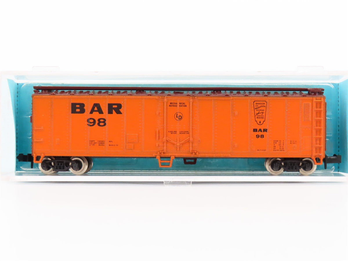 N Scale Atlas 3652 BAR Bangor &amp; Aroostook 50&#39; Mech Reefer Car #98