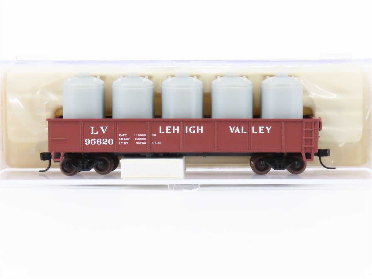 N Scale Atlas 35141 LV Lehigh Valley 42&#39; Gondola Car #95620 w/Loads