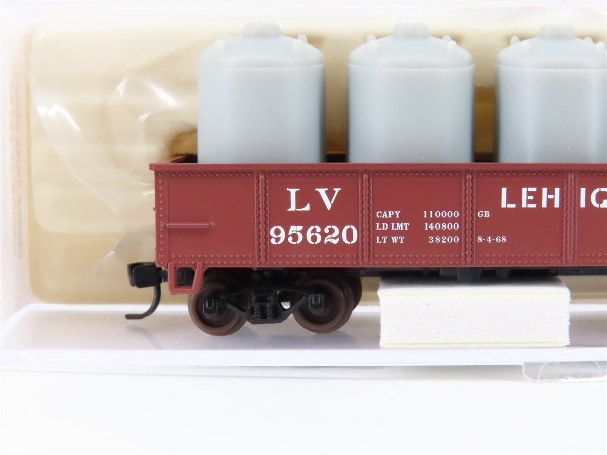 N Scale Atlas 35141 LV Lehigh Valley 42&#39; Gondola Car #95620 w/Loads