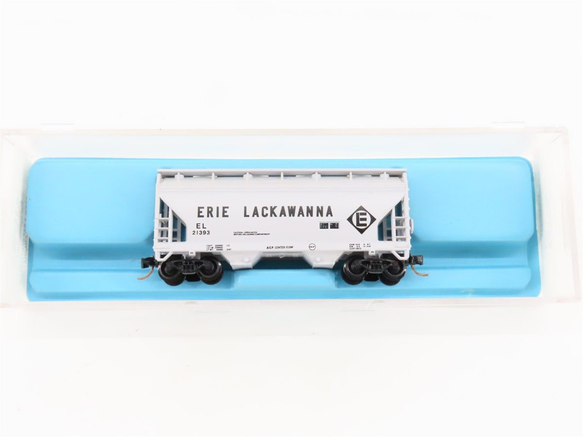 N Scale Atlas 3902 EL Erie-Lackawanna ACF 2-Bay Centerflow Covered Hopper #21393