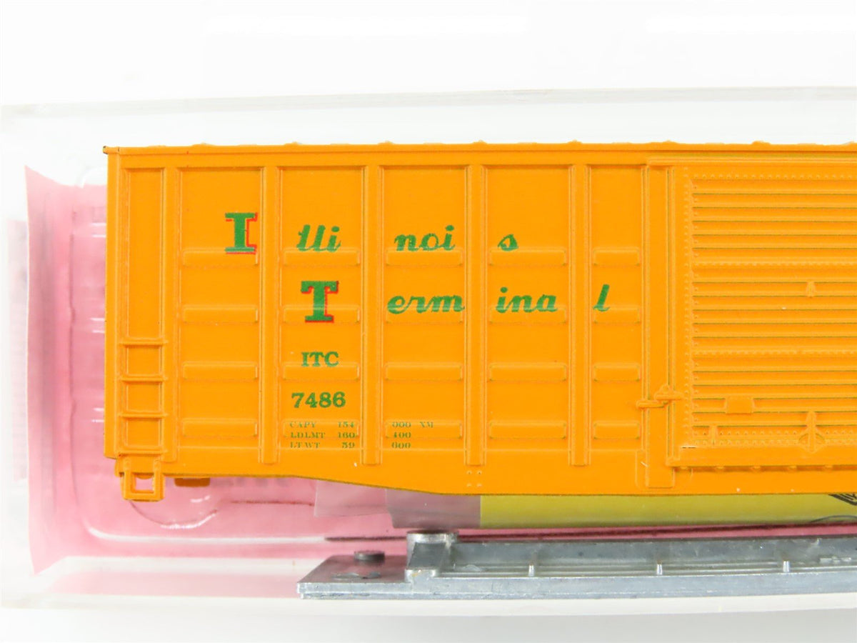 N Scale Roundhouse 8178 IT Illinois Terminal 50&#39; PS Waffle Boxcar #7486 Kit