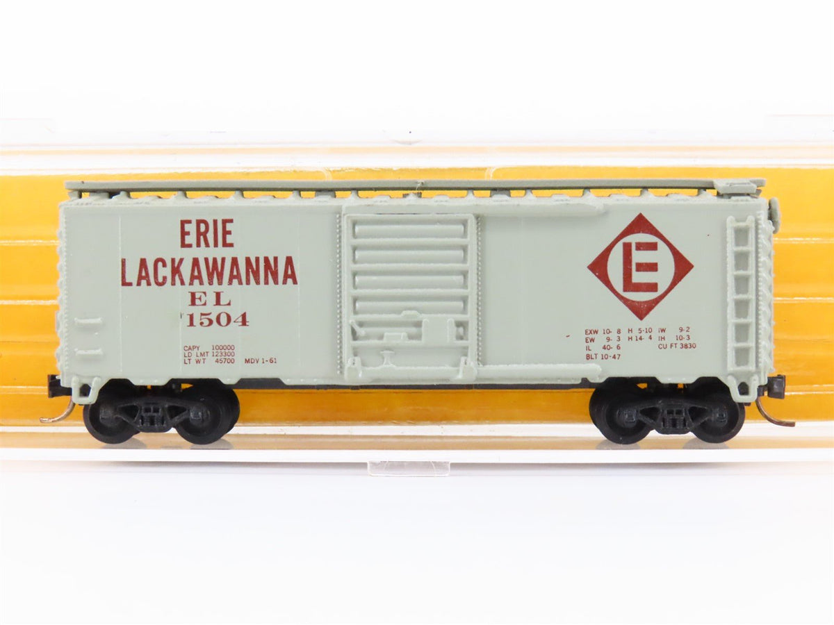 N Scale Squeak N Products EL-0007 EL Erie Lackawanna Boxcar #1504 Custom