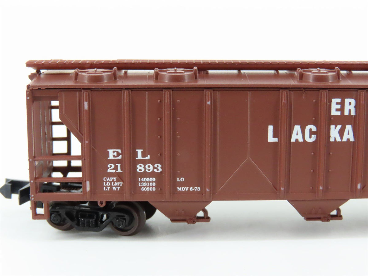 N Scale Atlas 3738 EL Erie Lackawanna 3 Bay Covered Hopper Car #21893