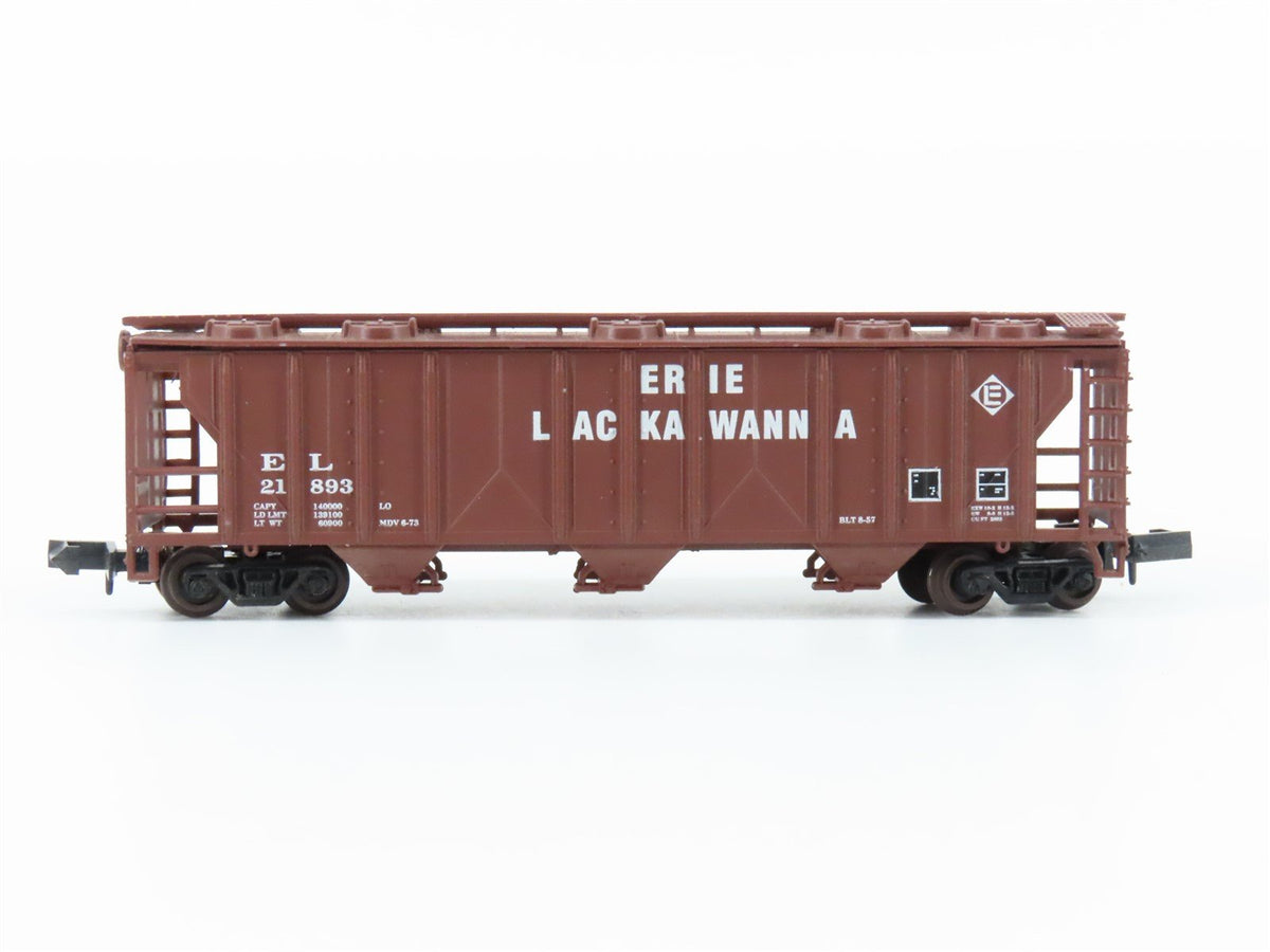 N Scale Atlas 3738 EL Erie Lackawanna 3 Bay Covered Hopper Car #21893