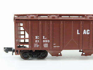 N Scale Atlas 3738 EL Erie Lackawanna 3 Bay Covered Hopper Car #21893