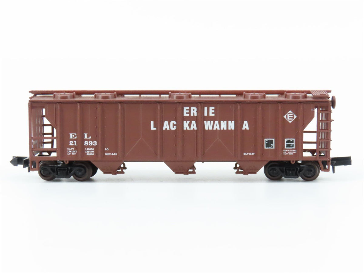 N Scale Atlas 3738 EL Erie Lackawanna 3 Bay Covered Hopper Car #21893