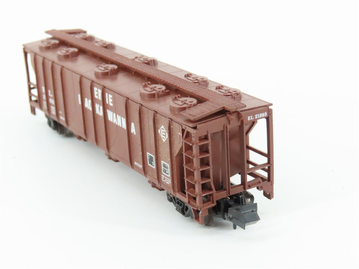 N Scale Atlas 3738 EL Erie Lackawanna 3 Bay Covered Hopper Car #21893