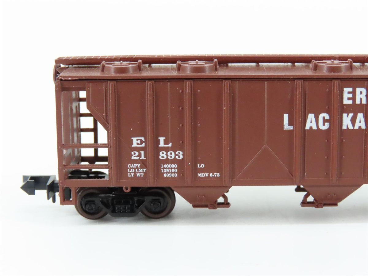 N Scale Atlas 3738 EL Erie Lackawanna 3 Bay Covered Hopper Car #21893