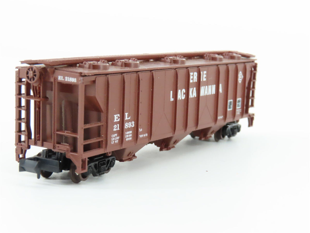 N Scale Atlas 3738 EL Erie Lackawanna 3 Bay Covered Hopper Car #21893