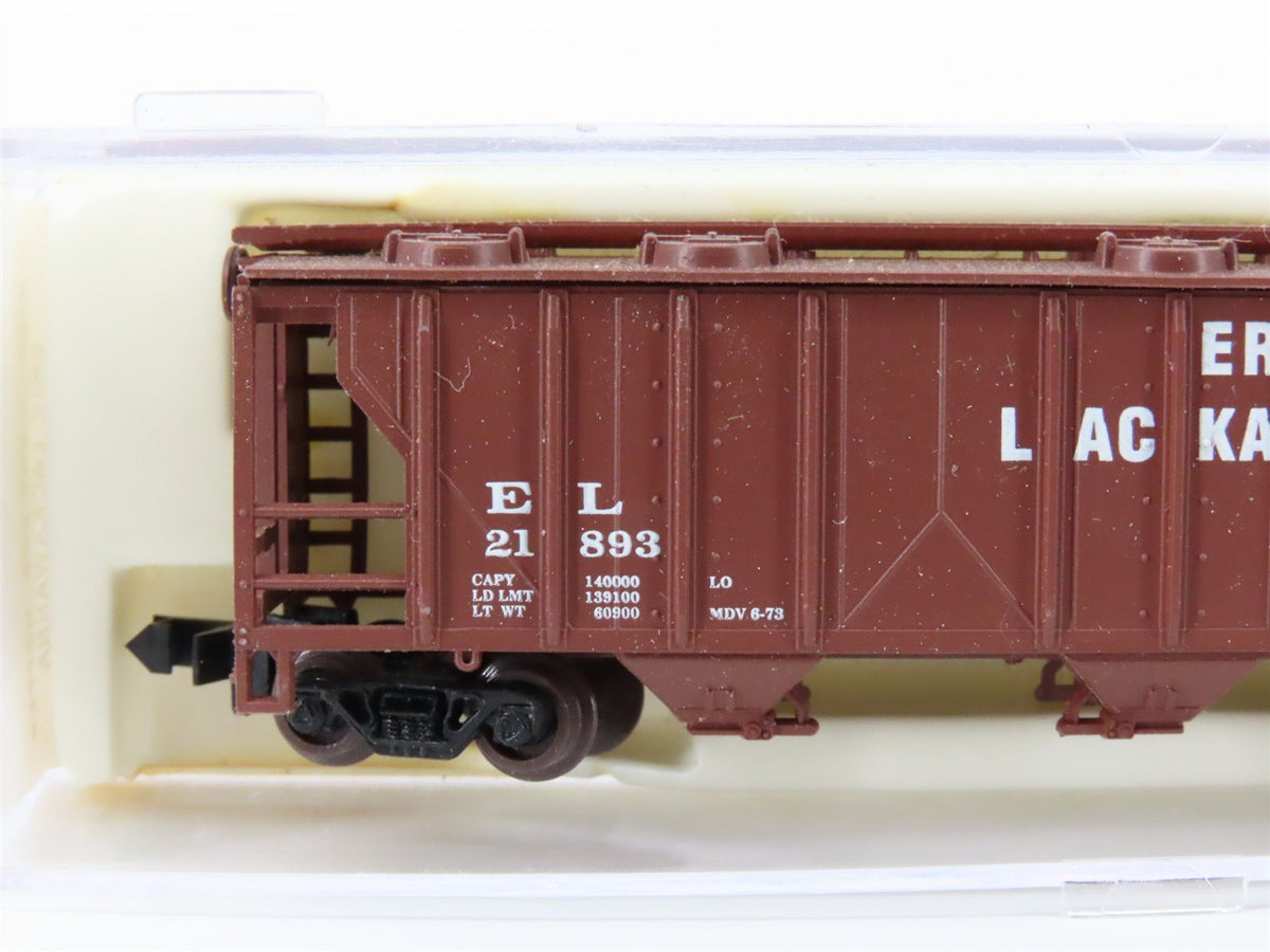 N Scale Atlas 3738 EL Erie Lackawanna 3 Bay Covered Hopper Car #21893