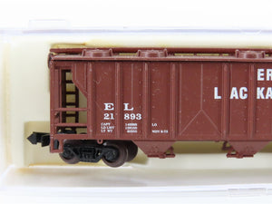 N Scale Atlas 3738 EL Erie Lackawanna 3 Bay Covered Hopper Car #21893