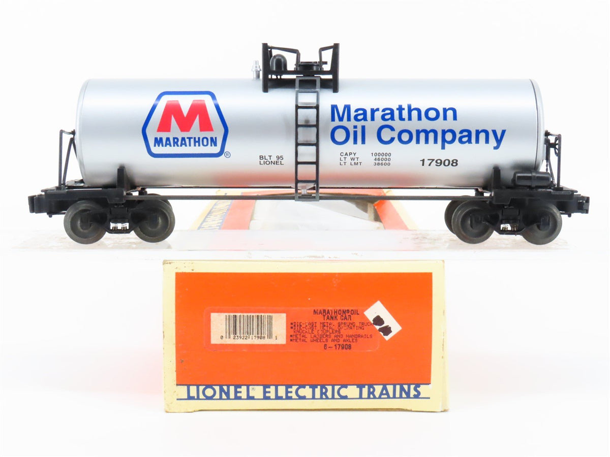 O Gauge 3-Rail Lionel 6-17908 Marathon Oil Company Unibody Tank Car #17908