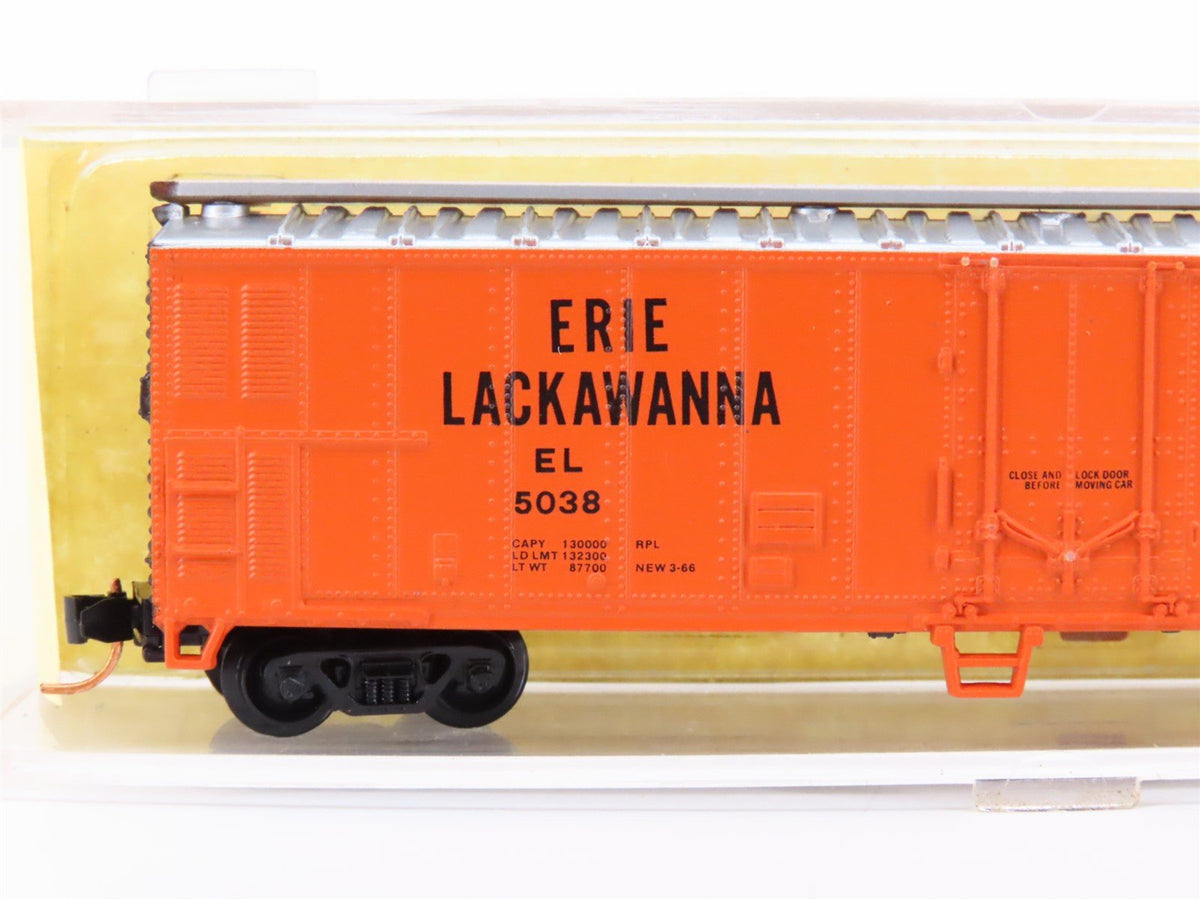 N Scale Red Caboose EL Erie Lackawanna 57&#39; Mech Reefer Car #5038