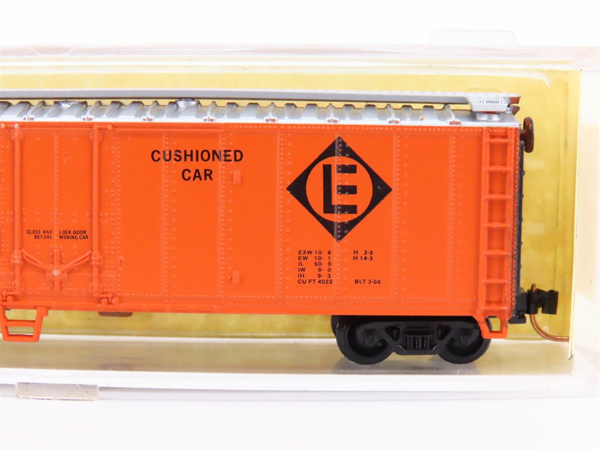 N Scale Red Caboose EL Erie Lackawanna 57&#39; Mech Reefer Car #5038