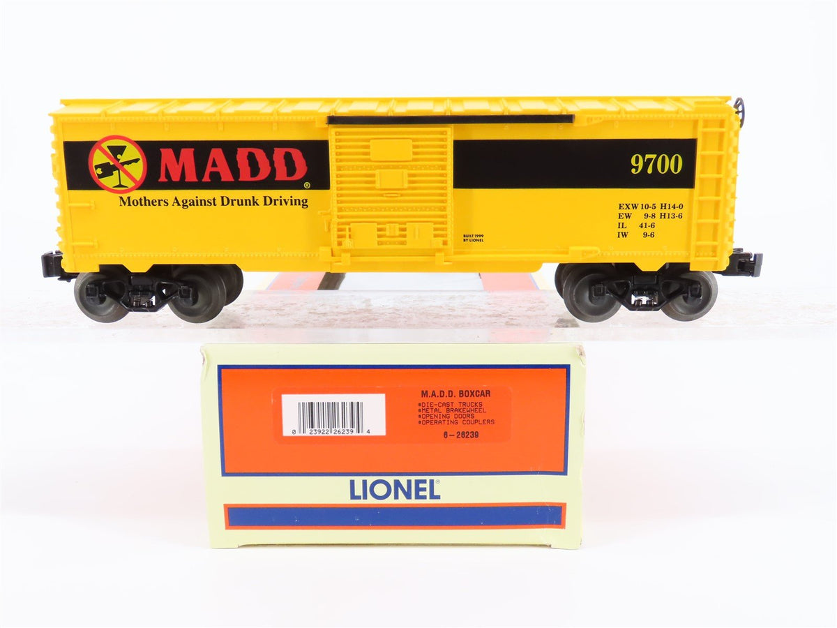 O Gauge 3-Rail Lionel 6-26239 MADD Mothers Against Drunk Driving Box Car SIGNED