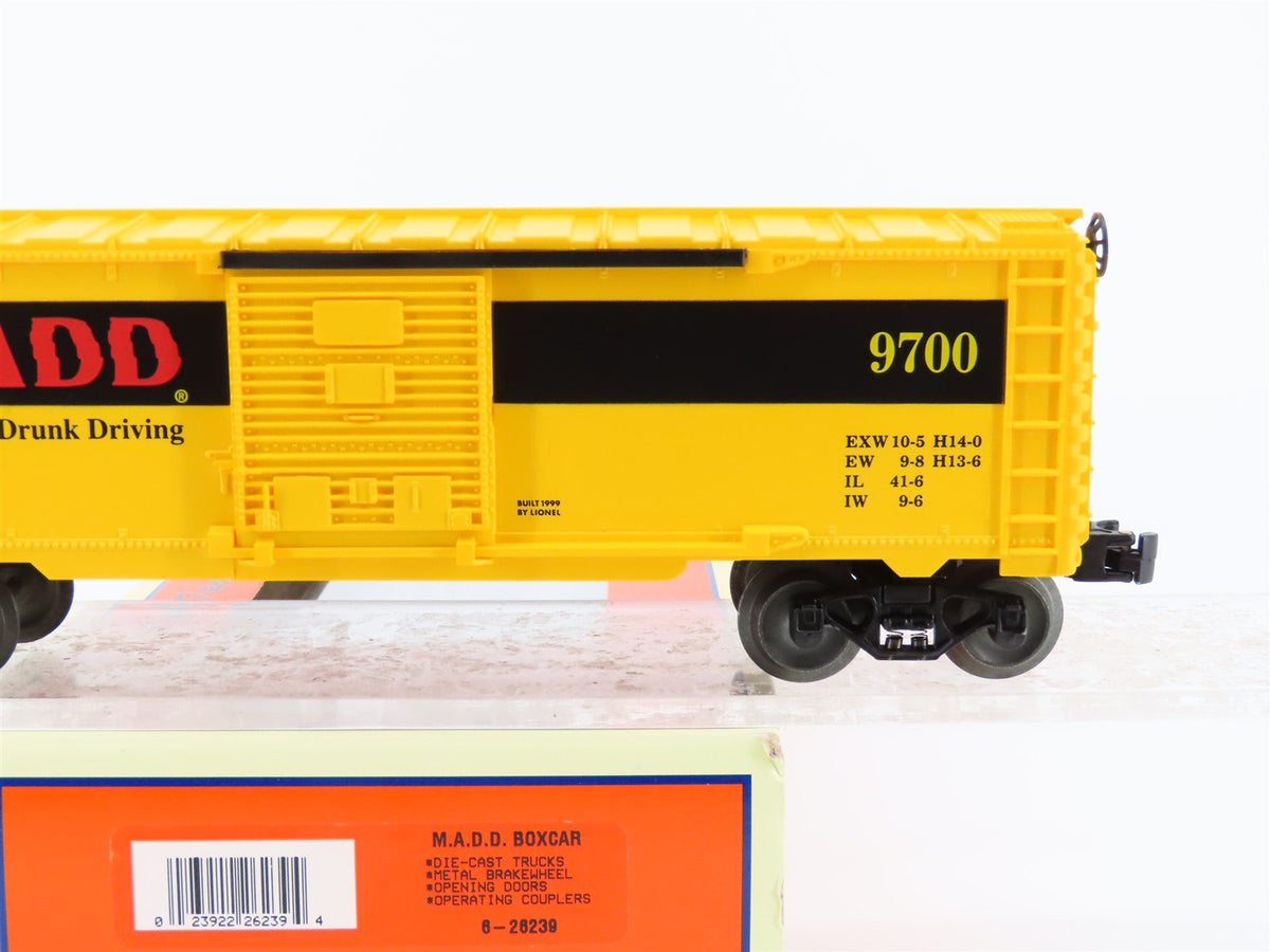 O Gauge 3-Rail Lionel 6-26239 MADD Mothers Against Drunk Driving Box Car SIGNED