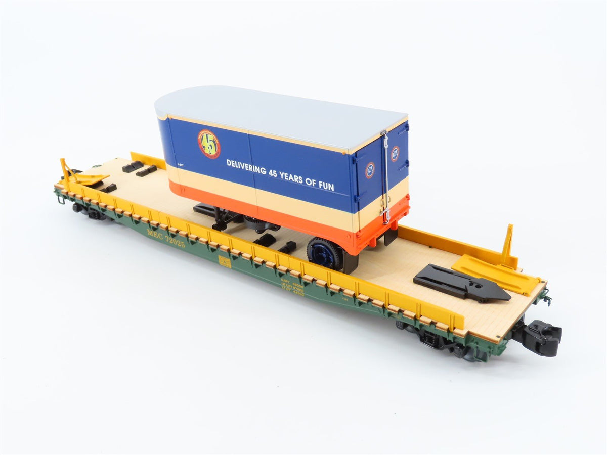 O Gauge 3-Rail Lionel 6-58251 LCCA 2015 MEC Flat Car #72025 w/ Piggyback Trailer