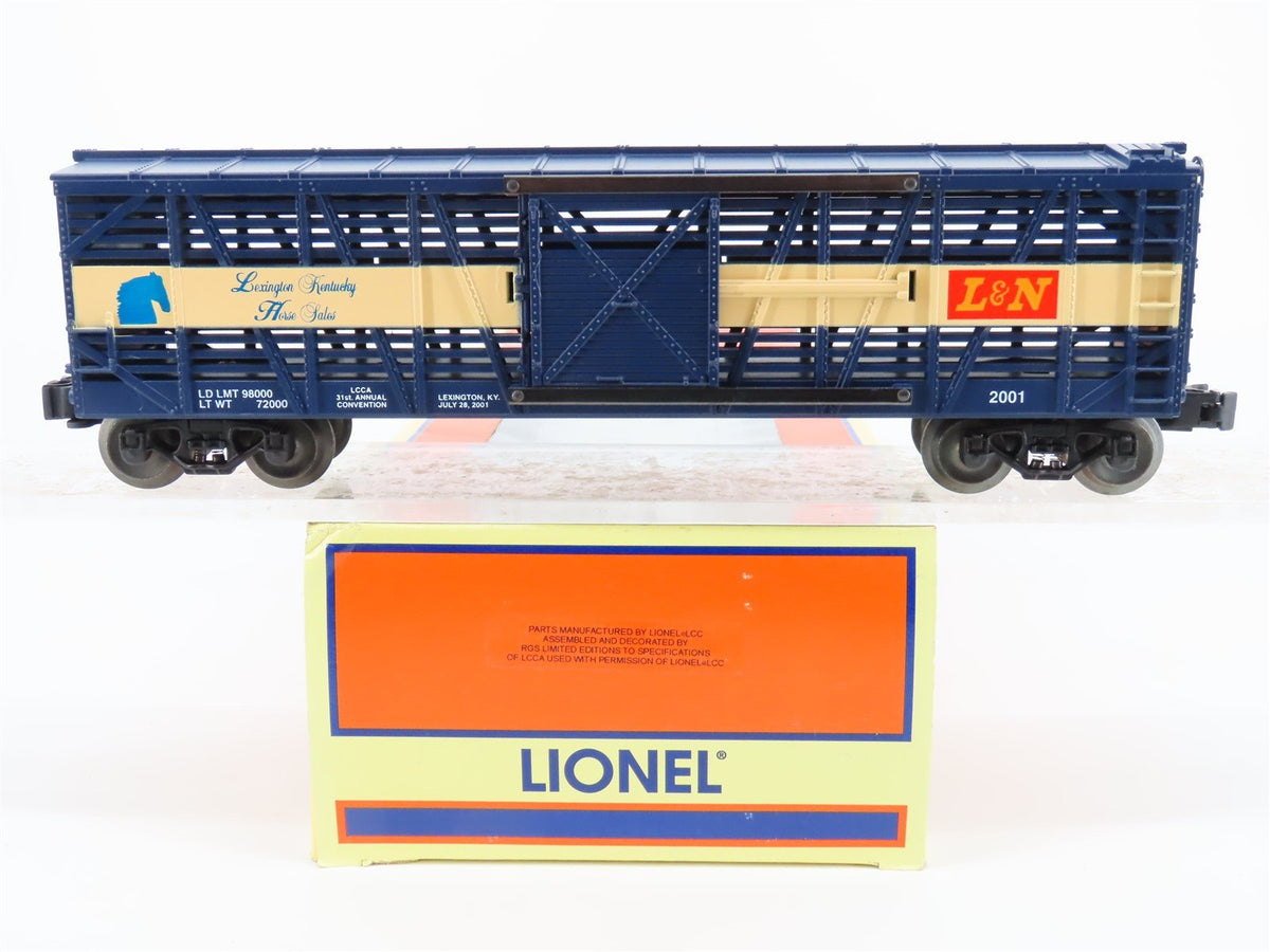 O Gauge 3-Rail Lionel RGS LCCA L&amp;N Lexington Kentucky Horse Sales Stock Car 2001