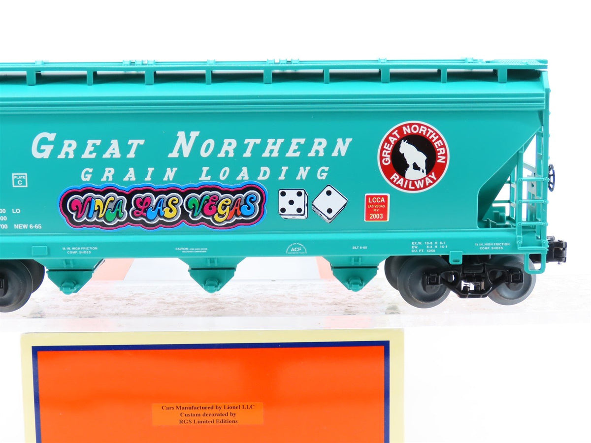 O Gauge 3-Rail Lionel RGS GN Great Northern Viva Las Vegas 3-Bay Hopper #171250