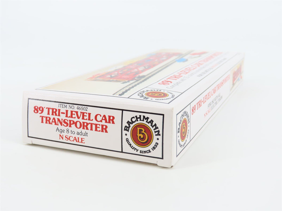 N Scale Bachmann 46502 ATSF Santa Fe 89&#39; Tri-Level Car Transporter Car #88969