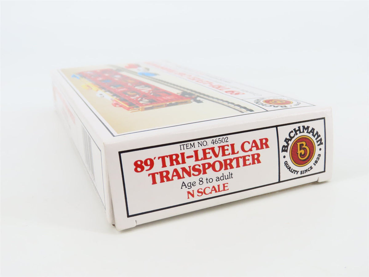 N Scale Bachmann 46502 ATSF Santa Fe 89&#39; Tri-Level Car Transporter Car #88969