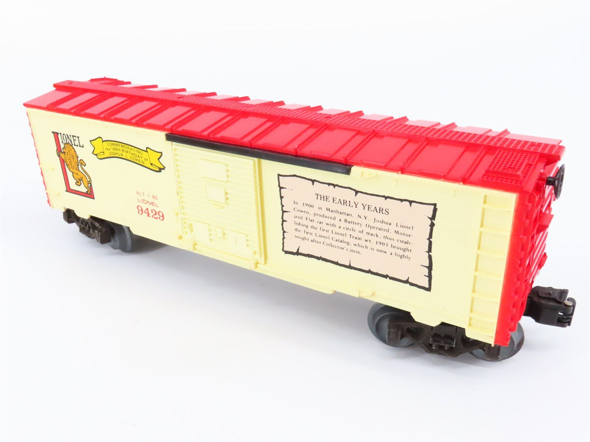 O Gauge 3-Rail Lionel #6-9429 Joshua Lionel Cowen Box Car &quot;The Early Years&quot;