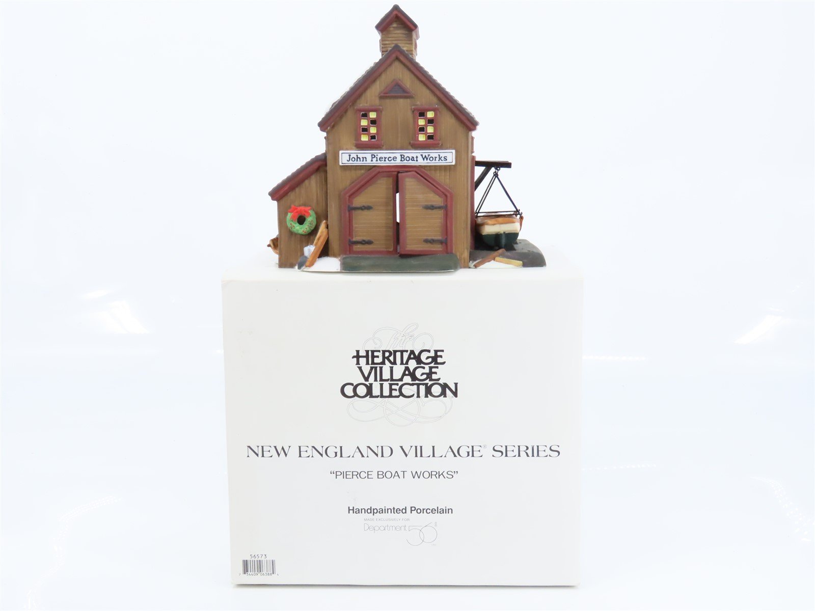 Department 56 Heritage New England Village #56573 "Pierce Boat Works"