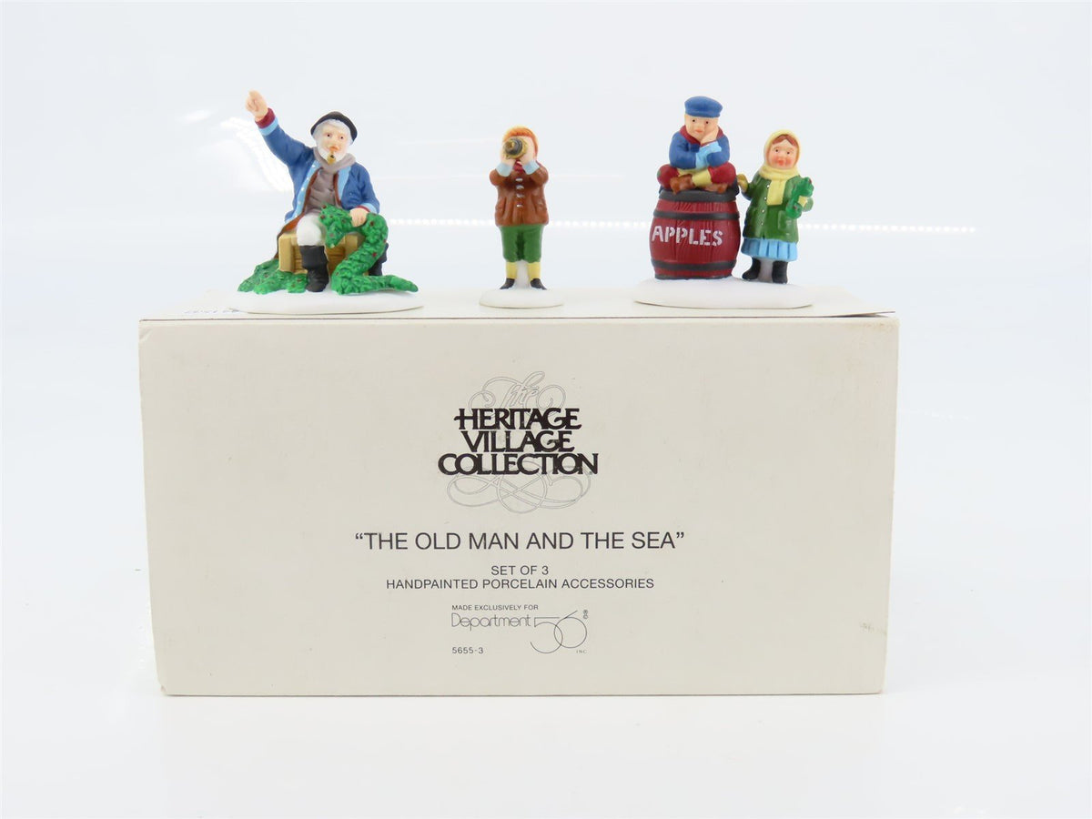 Department 56 Heritage Village #5655-3 &quot;The Old Man &amp; The Sea&quot; Figures Set