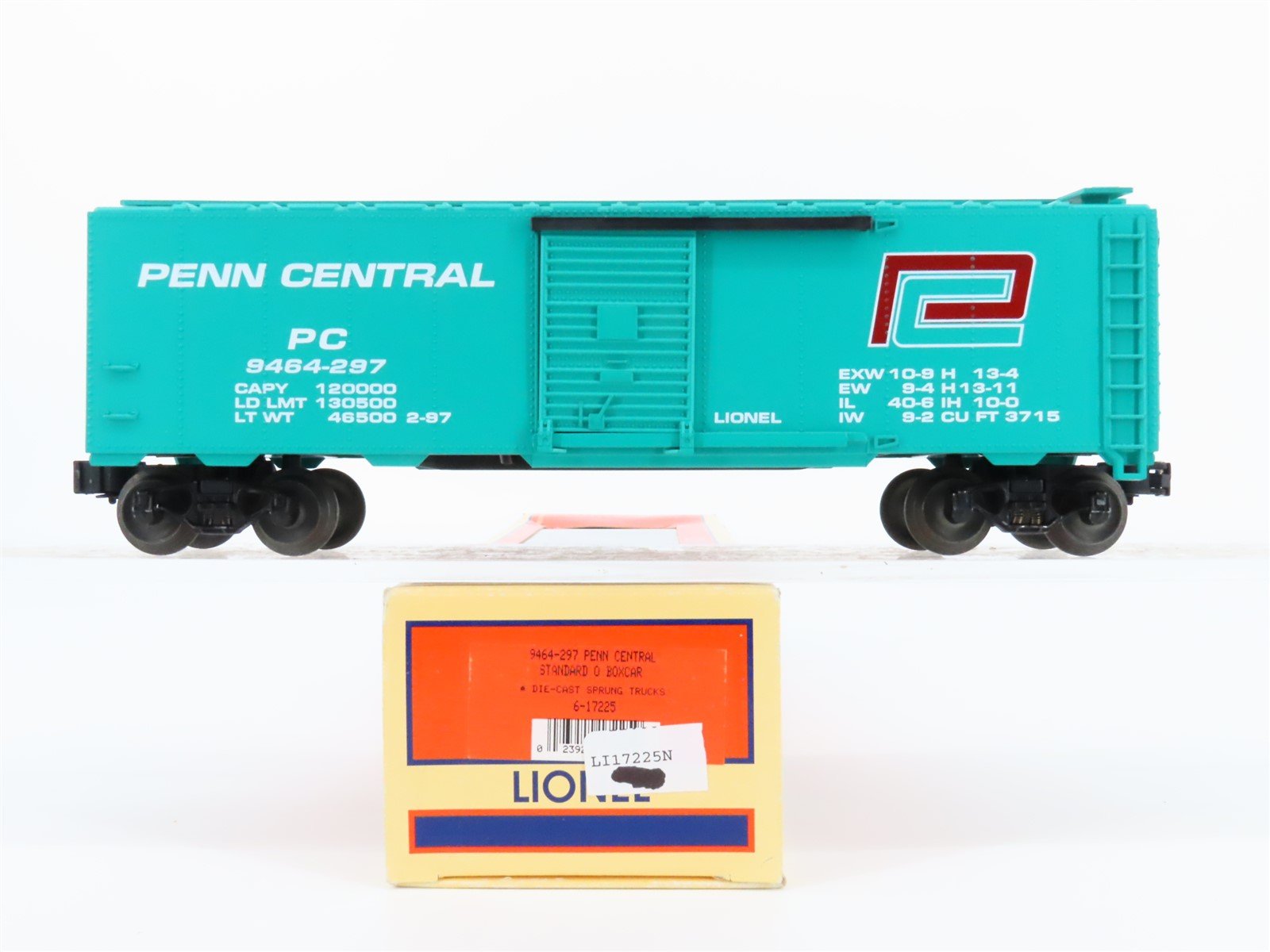 O Gauge 3-Rail Lionel #6-17225 PC Penn Central Single Door Box Car #9464-297