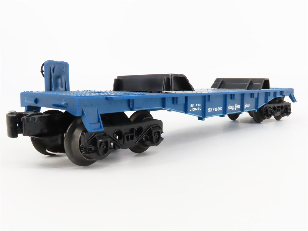 O Gauge 3-Rail Lionel #6-16307 NKP Nickel Plate Road Flat Car w/ Trailers