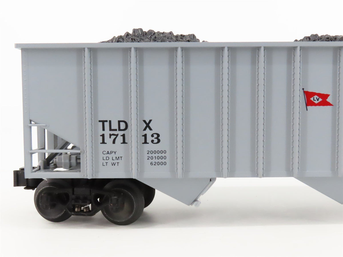 O Gauge 3-Rail Lionel #6-17113 TLDX Lehigh Valley 3-Bay Hopper w/ Coal Load